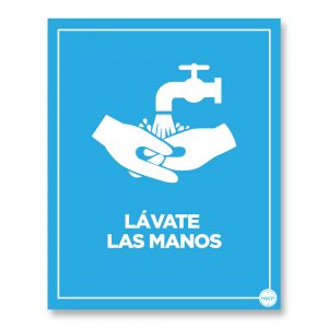 Señalética: Lavar manos